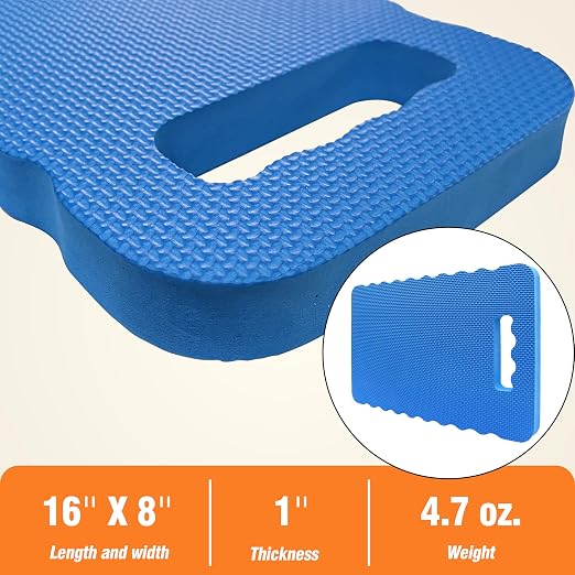 Gardzen Garden Kneeling Pad - for Gardening, Baby Bath, Yoga, Pilates, Exercise, 16"x8"x1", Blue