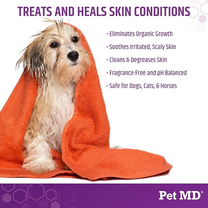 Pet MD Micoseb-CX Topical Shampoo for Dogs, Cats, & Horses - 12oz | with Miconazole
