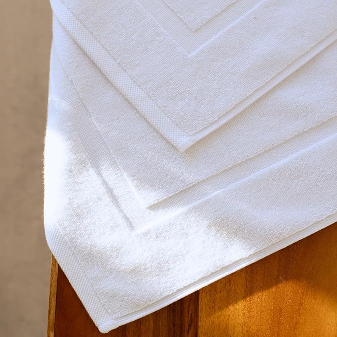 SALBAKOS 2-Piece Towel Bath Mat 20x34 in | 100% Turkish Cotton, Made in Turkey