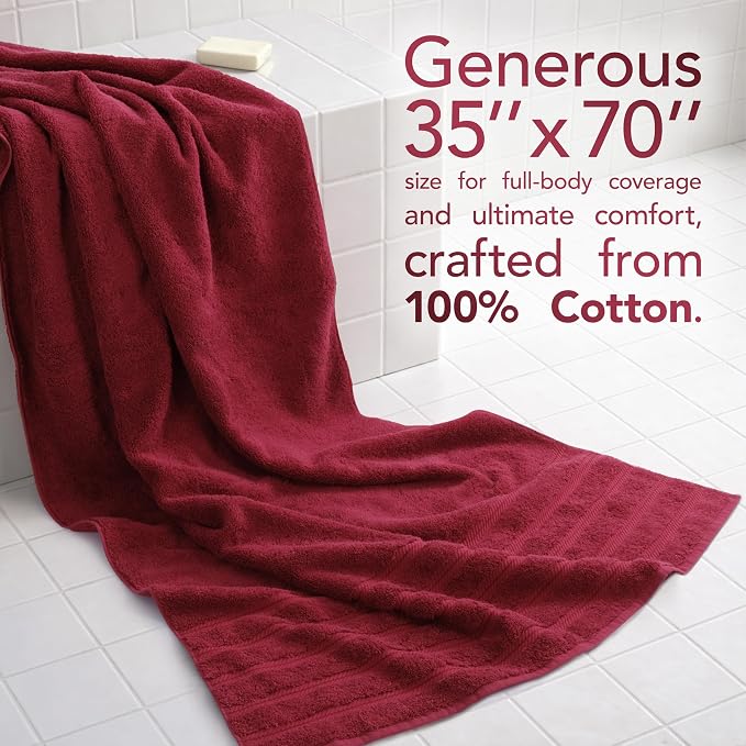 American Soft Linen 100% Cotton Luxury Turkish Towels, 35x70 XL Bath Sheet | Soft Absorbent Quick Dry OEKO Tex Standard 100 Certificated Durable Machine Washable Breathable Premium Hotel Quality