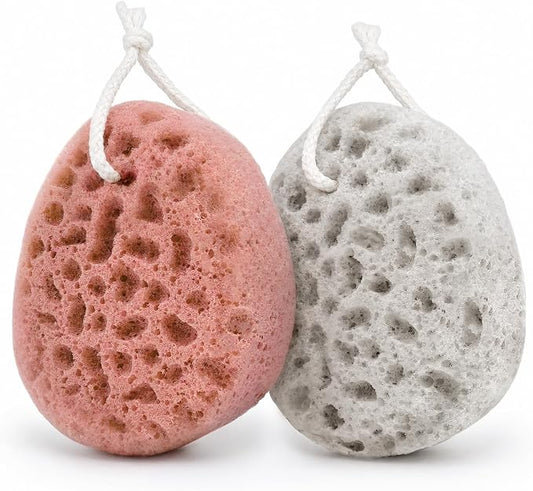 Spongentle Loofah Sponge for Shower and Bathing, Bath Sponge with Dual Texture, Shower Pouf for Gentle and Deep Exfoliation, Large Size Body Scrubber for Men & Women, PU Foam, 37% More Lather, 2 Pack