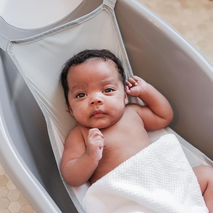 Regalo Baby Basics Infant Bath Tub with Air Mesh Sling, Adjustable Baby Bathtub for Newborn to Toddler, Baby Bath Seat Support, Easy Clean with Drying Hook