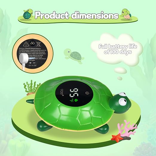 Baby Bath Thermometer - Digital Floating Water Thermometer with LED Display & Color Temperature Alerts, Rechargeable Bath Toy for Infant Bathtub Safety, Newborn Bath Essentials Gift