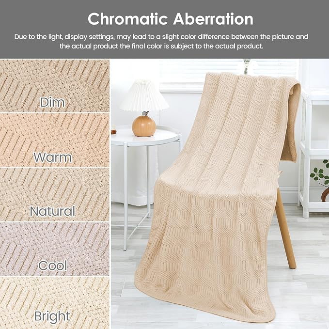 JML Microfier Bath Towels Set of 2, Large Microfier Body Towel for Adult, 30" x 60", Oversized, Soft, Super Absorbent, Fast Drying, Use for Sauna,Gym,Sport, Fitness, Yoga, Diamond Cross Grid Camel