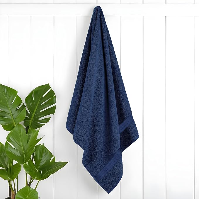 Bliss Casa 100% Cotton Bath Towel Set – 27″×54″, Ultra-Soft & Highly Absorbent Towels for Bathroom – Quick-Dry, Durable & Skin-Friendly (4-Pack)