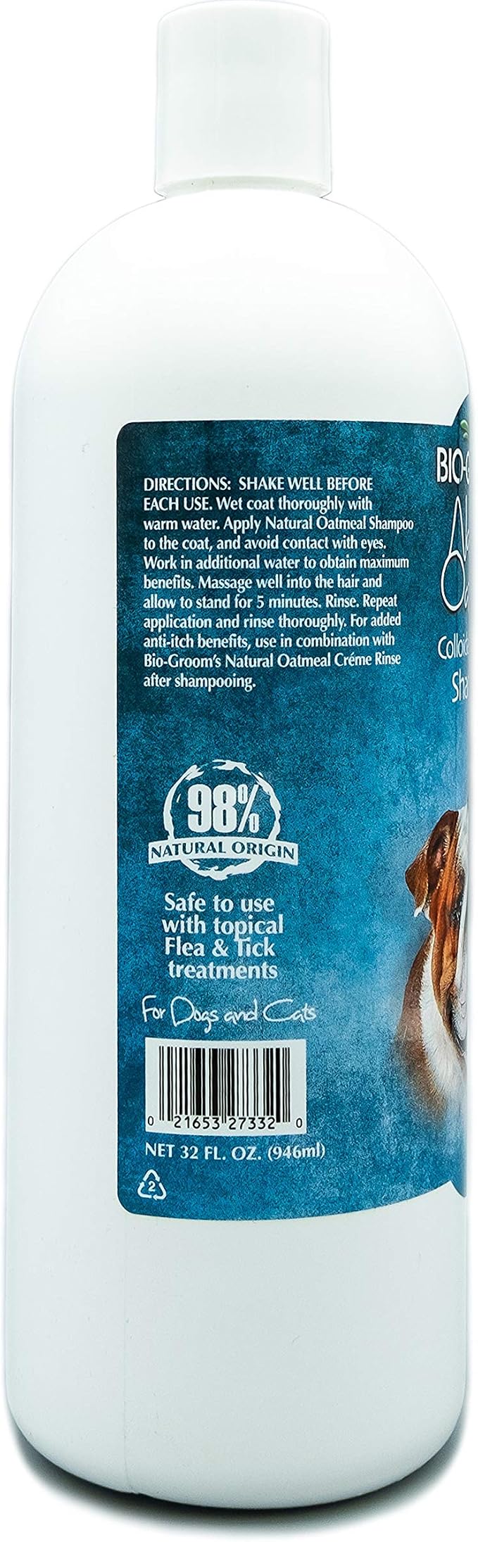 Bio-Groom Oatmeal Dog Shampoo for Allergies and Itching, 32 fl oz, 1-Pack | Cruelty-Free, Dog Bathing Supplies, Puppy Shampoo for Sensitive Skin, Made in USA, Anti-Itch Products