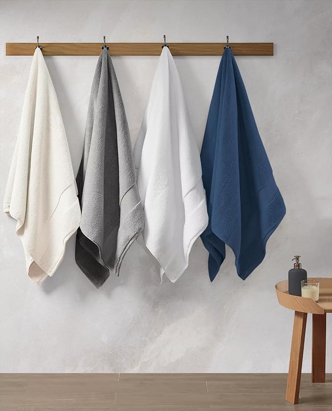 100% Organic Cotton Towels 650 GSM Plush Feather Touch Quick Dry Bath Sheet, Pack of 3 GOTS Certified, Oeko-Tex Green Certified, Organic Cotton Bath Sheet, 36"X70"