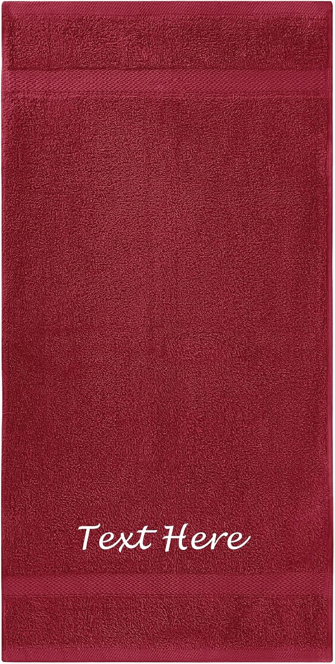 Personalized Bath Sheets Towels for Adults 30"x60" - Highly Absorbent & Super Soft Turkish Cotton Bath Towels for Bathroom, Gym and Hotels - Extra Large Bath Towels - Burgundy Bath Sheet