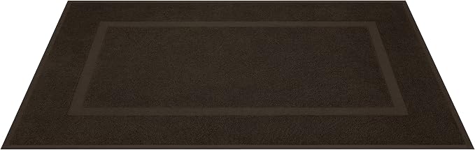 Cotton Paradise 100% Cotton Turkish Bathmat Set, Soft Absorbent Quick Dry, 2 Piece 20x34 Bathmat Floor Set, Chocolate Brown