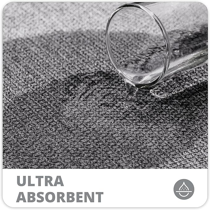 Bosap Toilet Rugs U Shaped Bathroom Rug,Machine Washable Non Slip Quick Dry Super Absorbent Ultra Thin Toilet Mats for Bathroom Toilet.Grey,1'8"x2'(20x24inch)