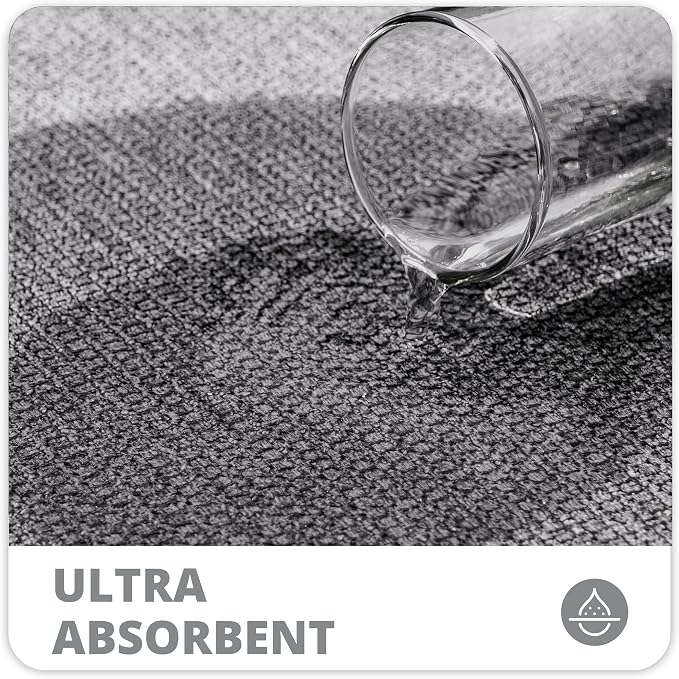 Bosap Bath Mat,Ultra Thin Bathroom Runner Rugs,Large Bath Mats for Bathroom,Quick Dry,Non-Slip,Machine Washable,Low Pile,Bath Rug,Shower Outside,Sink,Home Decor Accessories.Grey,2'x5'（24x60inch）