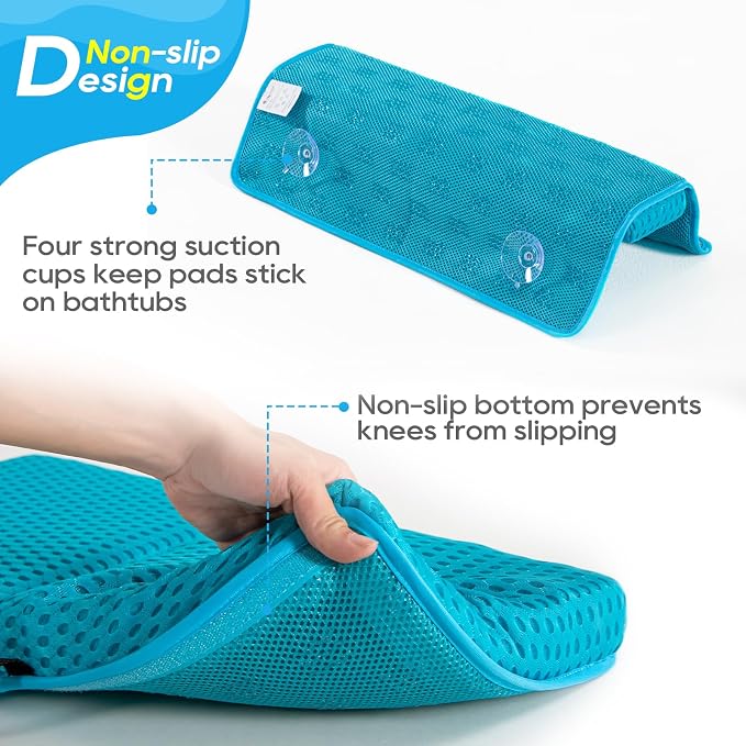OS OMYSTYLE Baby Bath Kneeler Pad Set, Blue