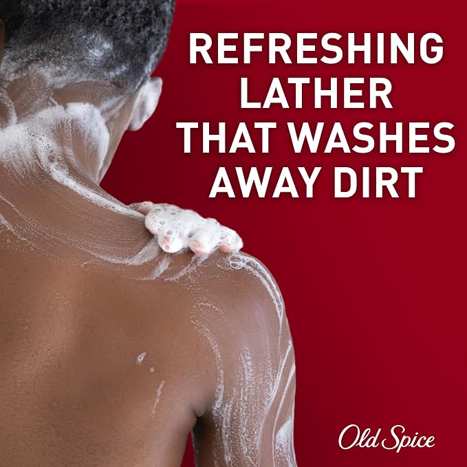 Old Spice Refreshing Body Wash for Men, 3X Defense, 24/7 Shower Fresh with Long Lasting Scent, Red Collection, Captain with Bergamot Scent, 33.4 oz,(Pack of 2)