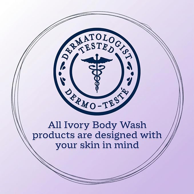 Ivory Body Wash, Designed for the Whole Family, Gentle Formula, Free of Dyes Heavy Perfumes Parabens Phthalates & Silicones, Lavender Scent, 35 oz