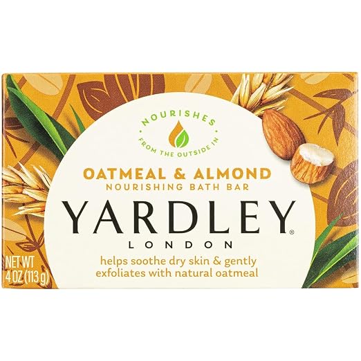Yardley London Oatmeal and Almond Naturally Moisturizing Bath Bar, 4.0 oz. (Pack of 10)
