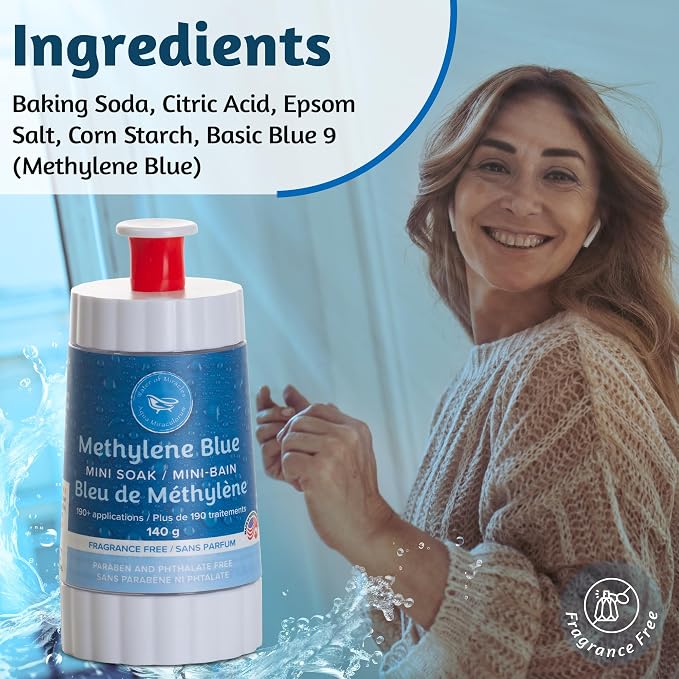 USP Grade Methylene Blue Sitz Bath & Foot Spa Foot Fungus Treatment Relief
