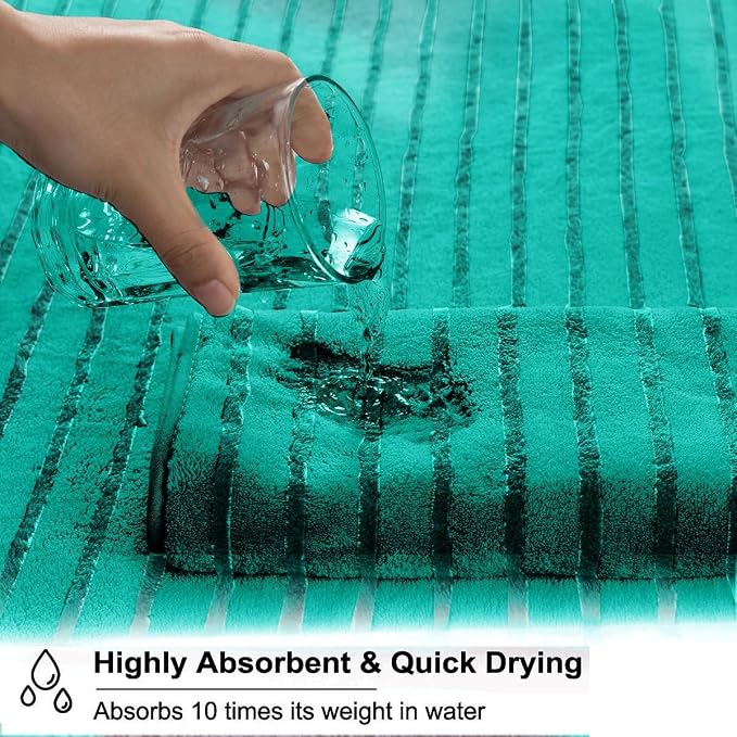 Mistyrose Bath Towels,4 Pack 35"x70" Large Bath Towels Microfiber Absorbent XL Bath Sheets Super Soft Towels for Bathroom Quick Dry Oversized Shower Towels for Family Hotel Spa Gym(Emerald Green)