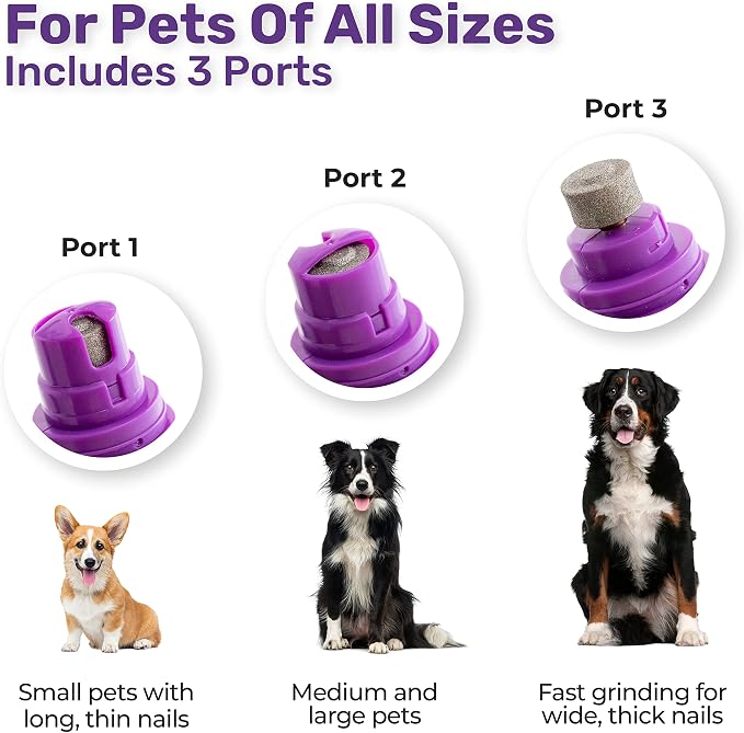 Hertzko Electric Cat & Dog Nail Grinder - Rechargeable Cat Nail Grinder & Dog Nail Grinder Small Dogs & Large Dogs Trimmer, Professional Pet Grooming Kit with USB Wire