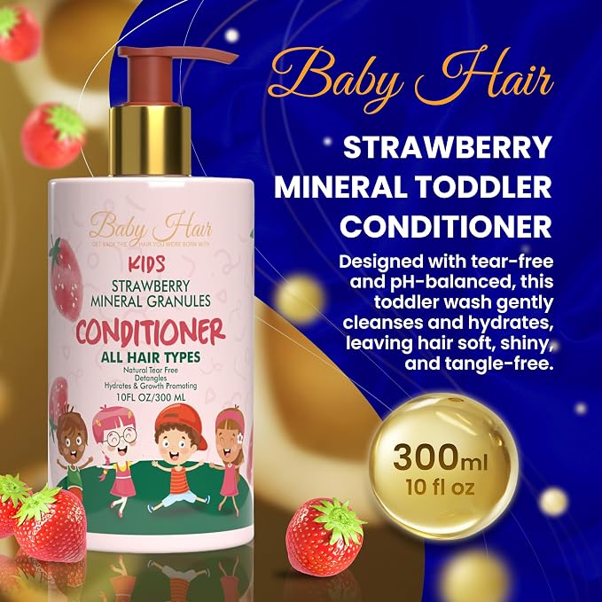 Baby Hair Kids: Vegan Strawberry & Mineral Granules Conditioner