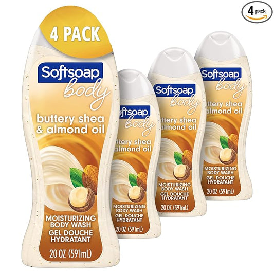 Softsoap Softsoap moisturizing body wash, shea and almond oil - 20 fluid ounce (4 pack), 20 Ounce