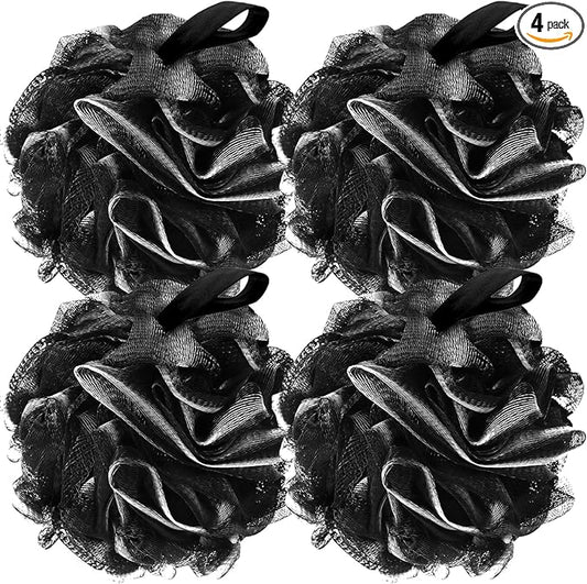 Bath Loofah Sponge Back Scrubber Shower Sponge Soft Mesh Exfoliator Pouf Shower Ball Bath Sponges for Women and Men Bath Accessories