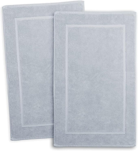 Hearth & Harbor Bath Mat Towels - 100% Ring Spun Cotton Luxury Towels - Ultra Soft & Highly Absorbent, Bathroom Towels, Floor Mat - Ice Blue