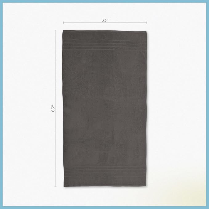 Martex 2-Pack Ultimate Performance Bath Sheet Set, Eiffel Tower, 33" x 65" | 100% Cotton, Extra Large Bath Towels, Super Absorbent, Low-Linting, Supersoft
