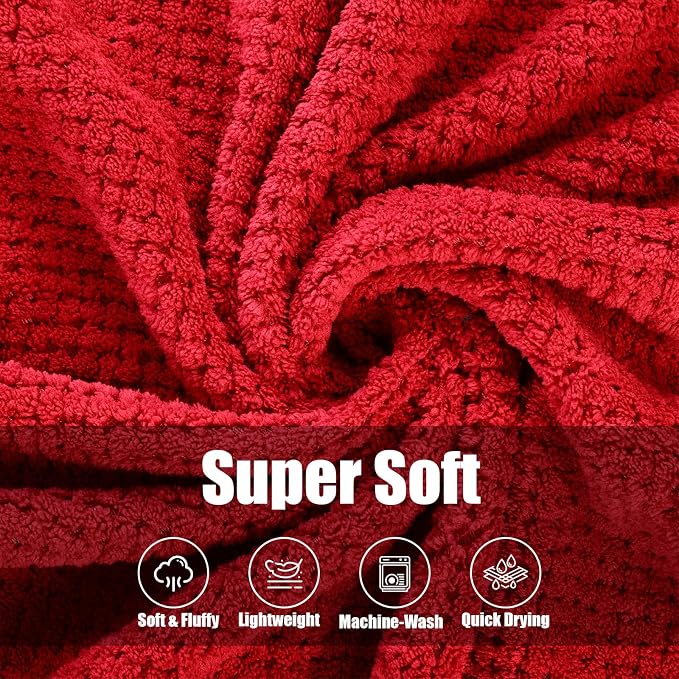 Newwiee 6 Pcs Oversized Bath Towels 40 x 80 Inches Extra Large Jumbo Bath Sheets Beach Towels for Adults Soft Quick Dry Highly Absorbent Microfiber Shower Towel with Hanging Loop(Dark Color)