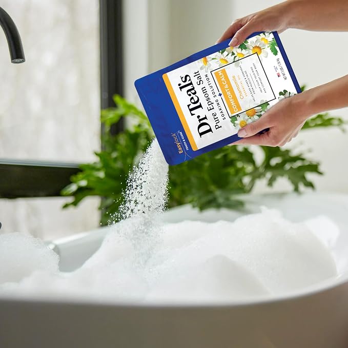 Dr Teal's Epsom Salt Soaking Solution, Chamomile, 48 Oz (Pack of 2)