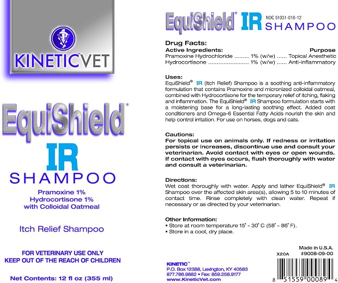 Kinetic Vet EquiShield IR Shampoo 12oz N/A 12OZ