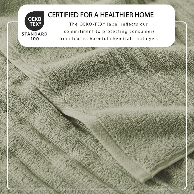 Great Bay Home 2 Pack Bath Sheet Set - 100% Cotton Towel Set - Absorbent & Quick-Dry Oversized Towels for Bathroom (Eucalyptus)