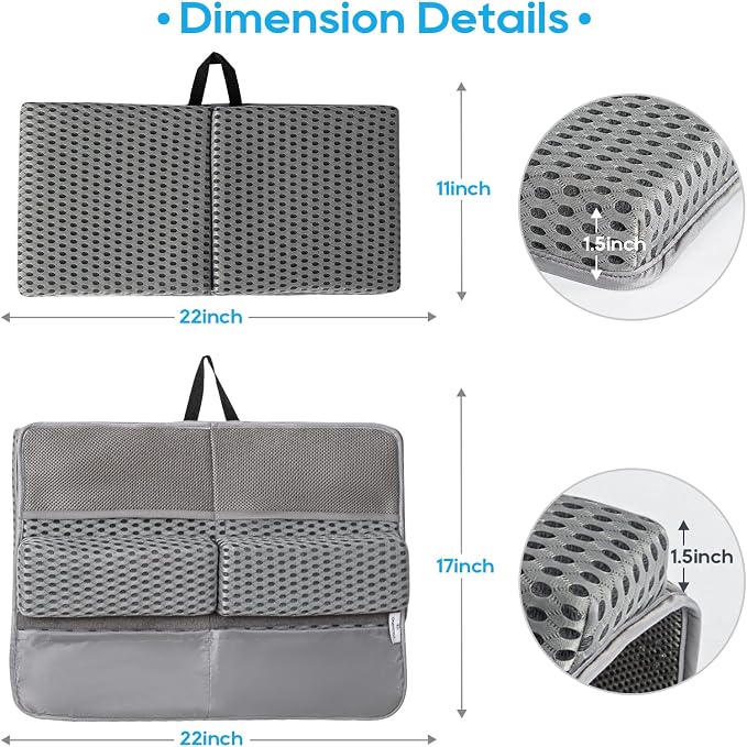 OS OMYSTYLE Baby Bath Kneeler Pad Set, Grey