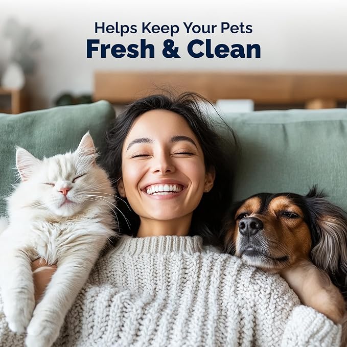 Vetnique Furbliss/Dermabliss Pet Wipes for Dogs & Cats for Grooming, Cleansing & Deodorizing, Thick Dog Wipes for Convenient Dog Cleaning with Natural Deodorizer, 100ct (NEW Refreshing Scent)