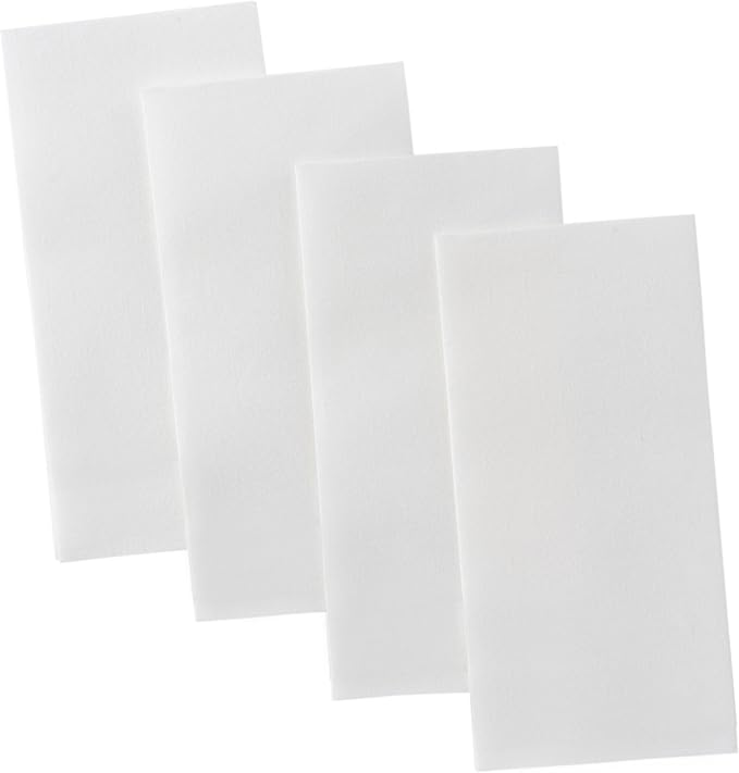 2000-Pack BloominGoods Disposable Bathroom Napkins | Linen-Feel Guest Towels | Cloth-Like Hand Tissue Paper, White, 12" x 17"