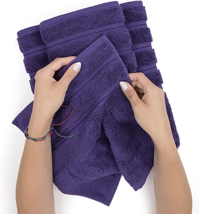 American Soft Linen 100% Cotton Luxury Turkish Towels, 4 PC Bath Towel Set | Soft Absorbent Quick Dry OEKO Tex Standard 100 Certificated Durable Machine Washable Breathable Premium Hotel Quality