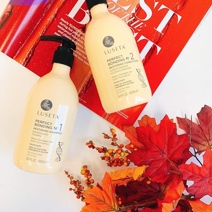 Luseta Perfect Bonding Shampoo & Conditioner Set 2x33.8 oz | Strengthening Shampoo and Conditioner, for All Hair Types, Repair Shampoo and Conditioner Set Sulfate & Paraben Free