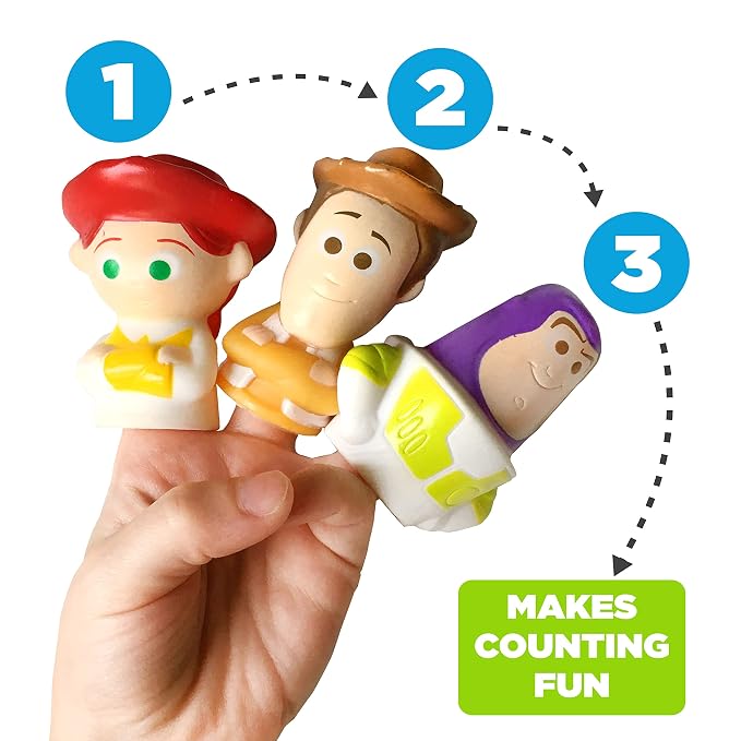 Toy Story 5 Piece Finger Puppet Set - Educational Play, Party Favors, Bath and Pool Toys, Beach Fun, Playtime Activities