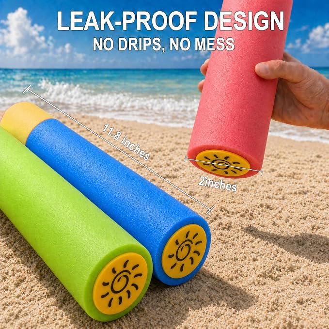 Water Guns Blaster 3 Pack Water Gun for Kids Toddler Water Squirt Super Guns Foam Soakers Blaster Outdoor Swimming Pool Toys Beach Garden Fighting for Kids Boys Girls Adults