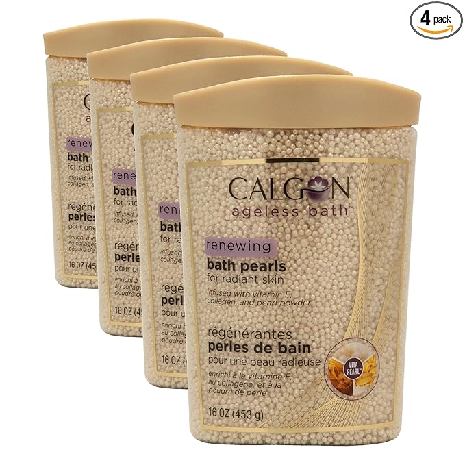 Calgon Ageless Bath Series Renewing Pearls, 16 oz. (Pack of 4)