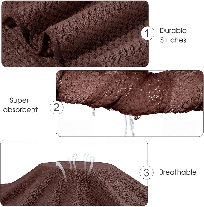 Newwiee 4 Pcs Oversized Bath Towels 40'' x 80'' Extra Large Bathroom Sheet Towels for Adults Quick Dry Soft Absorbent Fluffy Microfiber Shower Sheet for Fall Decor Spa Beach Hotel(Dark Colors)