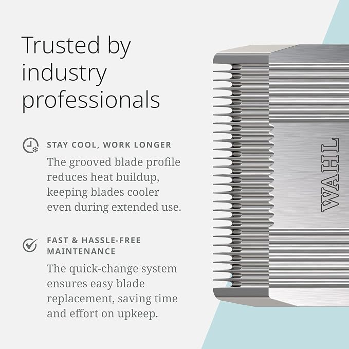 Wahl Pro Animal Prime Series Blades - Professional Fine Tooth Pet Clipper for Horse, Cat & Dog Grooming - Made from High-Carbon Steel - #30, 0.5mm