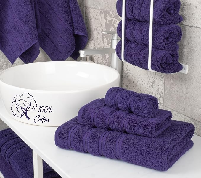 American Soft Linen 100% Cotton Luxury Turkish Towels, 3 Piece Towel Set | Soft Absorbent Quick Dry OEKO Tex Standard 100 Certificated Durable Machine Washable Breathable Premium Hotel Quality