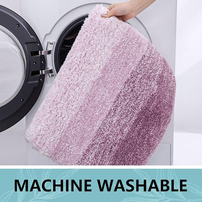 Arotive Microfiber Bathroom Rugs, Shaggy Soft and Absorbent Bath Rug, Thick Plush Machine Washable Dry Bath Mats for Bathroom, Tub and Shower, 36x24, Purple, Rectangular