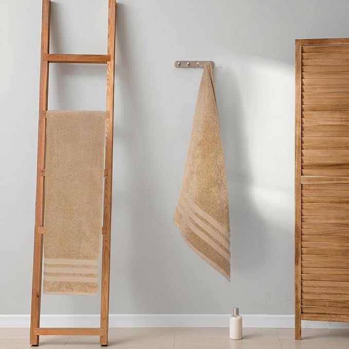 Bath Sheets 2 Pack Extra Large 35 x 70 Inches 600 GSM 100% Ring Spun Combed Uzbek Cotton Bath Towels Oeko-TEX Certified Soft Highly Absorbent Quick Dry – Desert Beige