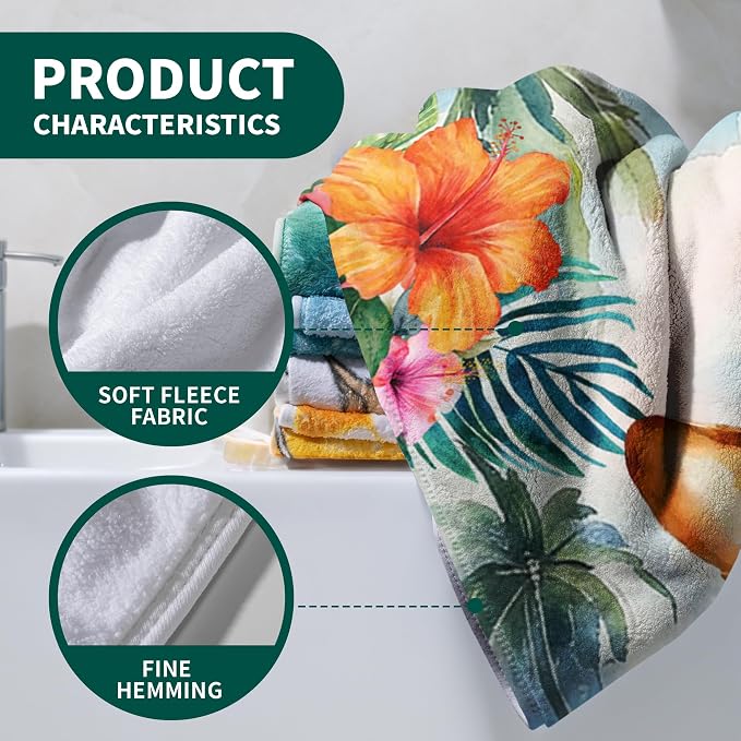 Cute Dogs Large Bath Towels High Absorbent Soft Thick Shower Towel for Bathroom