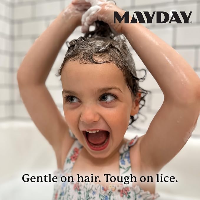 MAYDAY Lice Prevention Shampoo - Sandalwood & Mint - 12oz, Non-Toxic, Pesticide-Free, Scientifically Proven Defense Against Lice & Nits, Shampoo for Adults & Kids, Safe for All Hair Types