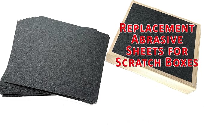 10 - pack 10.5" x 10.5" 27cm x 27cm abrasive sheets sand paper 80 grit replacement removeable adhesive backing dog Scratch Pad Nails Grinder Trimmers Clipper Board Paw claw cat k9 emery file
