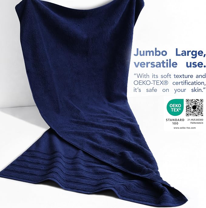 American Soft Linen 100% Cotton Luxury Turkish Towels, 35x70 XL Bath Sheet | Soft Absorbent Quick Dry OEKO Tex Standard 100 Certificated Durable Machine Washable Breathable Premium Hotel Quality