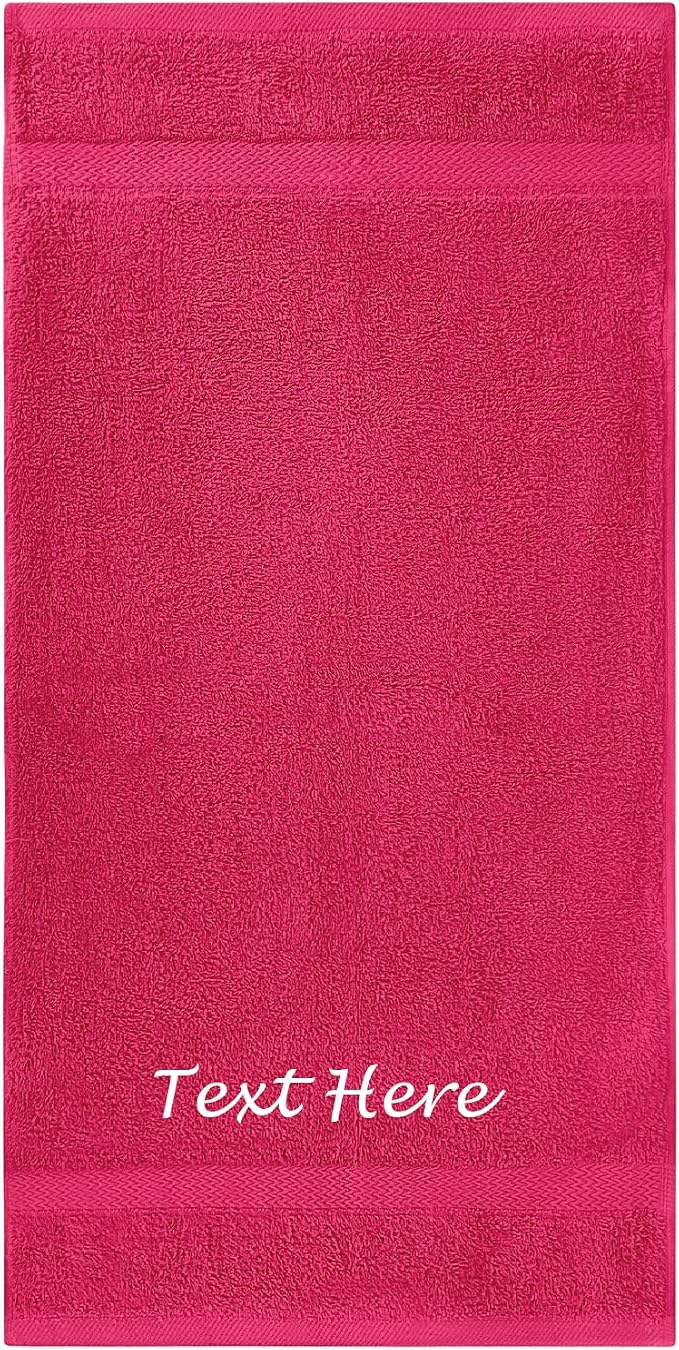 Personalized Bath Sheets Towels for Adults 30"x60" - Highly Absorbent & Super Soft Turkish Cotton Bath Towels for Bathroom, Gym and Hotels - Extra Large Bath Towels - Hot Pink Bath Sheet