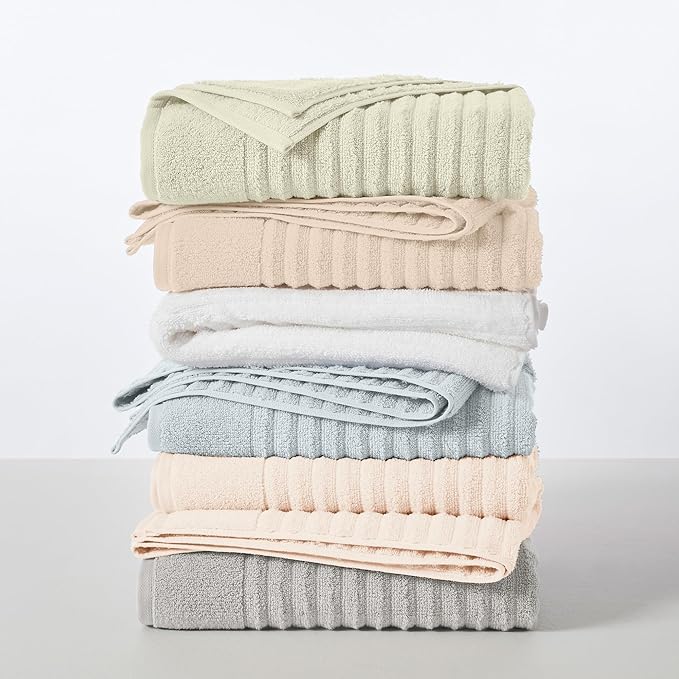 Great Bay Home 6 Pack Hand Towel Set - 100% Cotton Towels - Absorbent & Quick-Dry Towels for Bathroom (Sage Green)